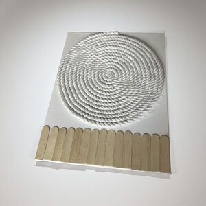 Craft White and Tan Textured Wall Art